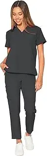[Dagacci Medical Uniform] Unisex V-Neck Utility Cotton Scrub Set