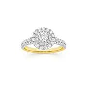 Alora 14ct Gold 1 Carat Tw Lab Grown Diamond Cluster Ring