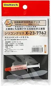 Owltec OWL-SILG-7762 High Performance CPU Cooling Grease, Made in Shin-ETSU Chemical Industries, Solvent Diluted, Thermal Conductivity, 6.0 W/mk, Viscosity 180 pa.S Standard Grease