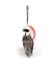 Karlito Fur Trimmed Leather Bag Charm