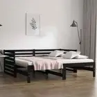 vidaXL Pull-out Day Bed without Mattress Black 2x(90x190) cm BBT