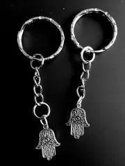 Evil Eye Hamsa Key Ring Chain Good Luck Spiritual Vintage Gypsy Hippie Boho