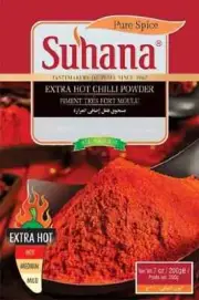 Suhana Extra Hot Chilli Powder 200g Free Shipping World Wide