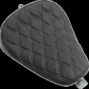 Black Silver Double Diamond Bobber Solo Seat for Iron 883 10-20