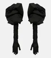 [Erdem] Erdem Draped gloves M black