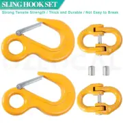 2X 8mm Hammerlock+ 6mm Eye Sling Hook Chain Caravan Trailer connecting Extend