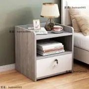 床頭柜臥室小型簡約收納柜現代簡約落地床邊柜子簡易床頭置物架出租屋小型