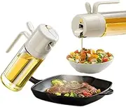 HOMIEST 2 in 1 Olive Oil Dispenser and Oil Sprayer Bottle,18oz Oil Dispenser Bottle for Kitchen,Oil Sprayer for Cooking, Kitchen, Salad, Barbecue