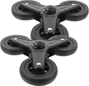 1 Pair Trolley Wheels Luggage Cart Casters Heavy Duty Triangle Wheels Luggage Cart Wheels Heavy Duty Wheels Shopping Trolley Caster Plastic Cart Supplies Shopping Cart