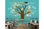 3D Tree Pen Book 171 Wall Murals Self-adhesive Vinyl Wallpaper Murals