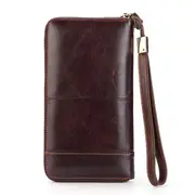 Men PU Leather Business Clutch Wallet Card Holder