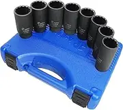 Astro Pneumatic Tool 78868 12-Point Axle Nut Socket Set (8 Piece)