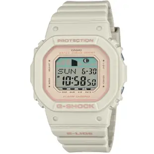 【CASIO 卡西歐】卡西歐G-SHOCK WOMAN 潮汐電子錶-米白(GLX-S5600-7 台灣公司貨)