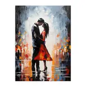 Couple Modern Art Painting Canvas Print
