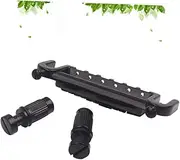 OFFIGAM Wraparound Guitar Bridge Saddle Tailpiece Kit Black Replacement Parts for Electric Guitar Easy Installation Sturdy Design for Enhanced Sound Quality