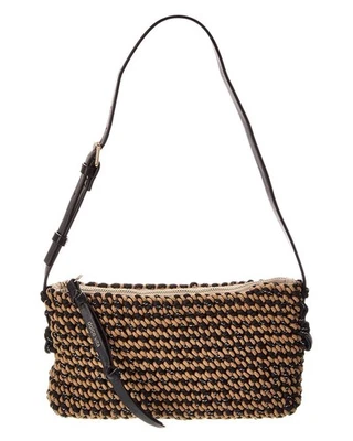 Dolce Vita Andrea Raffia Shoulder Bag Women's Black