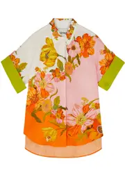 Alemais Silas Floral-print Linen Shirt - Multicoloured - 8 (UK8 / S) 8 (UK8 / S)