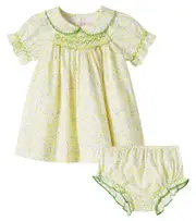 [La Coqueta] La Coqueta Baby Palma cotton dress and bloomers set M 24 yellow