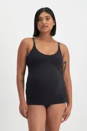 [Bonds] Bonds Women's Originals Maternity Support Singlet Bra in Black Size: 16 16 Black