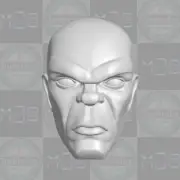 Clone Wars Mace Windu custom head for 1:6 1:10 1:12 1:18 Star Wars action figure