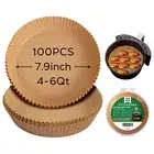 Air Fryer Liners for Ninja Air Fryer, Air fryer Disposable Paper Liner ,100-Pack