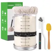 Sourdough Starter Kit: Large Sourdough Starter Jar Glass, Sourdough Bread Bak...