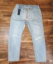 One Teaspoon Hustler Shabbie Small Drawstring Boyfriend jeans