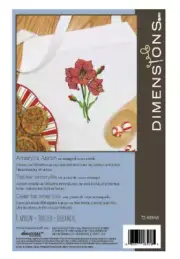 DIMENSIONS STAMPED CROSS STITCH AMARYLLIS APRON NEW
