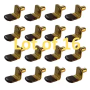 16PCS Shelf Support Pegs 1/4" Bronze Cabinet Shelves Support Pins