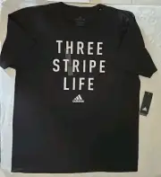 Adidas Three Stripe Life Mens XL Tee Shirt Brand NEW