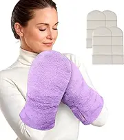 Microwavable Heating Mittens Moist Heat Therapy Relief for Arthritis Hand Pain, Stiffness, Trigger Fingers, Raynauds, Carpal Tunnel, Natural Aromatherapy Gloves Washable
