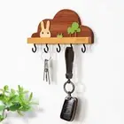 Non-toxic Key Hook Rack Solid Wood Coat Rack Decorative Hook Entryway