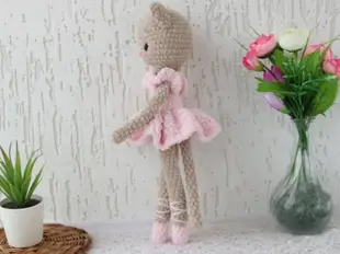 Amigurumi cat crochet PATTERN ballerina doll Kitten stuffed animal plush