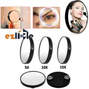 5/10/15X Portable Makeup Mirror Travel Magnified Mirror with 2 Suction Cups