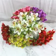 10 Pcs Artificial Silk Orchid Fake Flower Simulation Plant Home Decoration Cute