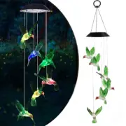 Solar Wind Chimes Lights 6 LED Color Changing Hanging Lamp Garden Decor