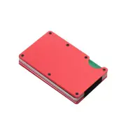Anti-demagnetization Business Card Case Credit Card Case Anti-theft and Anti-swipe Credit Card Case-Red