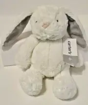 NEW Carters White Bunny Rabbit Plush Soft Stuffed Lovey Toy Gray Ears 67069