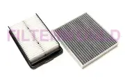 Carbon Cabin & Engine Air Filter For Hyundai Veloster 2019-21 2021 1.6L only (for: Hyundai)