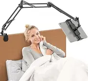 Upgraded Tablet Holder for Bed, Foldable iPad Bed Stand with 3 Metal Arm, 360 Degree Rotation iPad Desk Holder for iPad/Pro/Air/Mini, Smartphones and Tablets 4.7-12.9 Inches