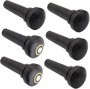 Abaodam 6pcs Violin Ebony Tailpiece Pegs Fisheye Non Fisheye Designs Durable Replacement Endpins for All Violin Brands Enhance Performance Aesthetic Repair Kit