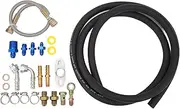 Oil Feed Line Kit, Turbo Oil Feed and Drain Return Line Kit, Used for T25, T28, GT25, GT28, GT30, GT32, GT35, GT Series Turbochargers