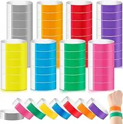 Gushu Pack of 800 Entrance Wristbands, Coloured Entrance Bands for Events, Waterproof Festival Wrist Band, Green Event Wrist Band, Party Wrist Strap for Event Clubs, Lightweight Concert Wrist Strap