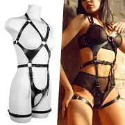 Womens PU Leather Body Chest Harness Bra Cage Bondage Belt Suspenders Strap NEW