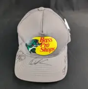 Signed Bass Pro Shop Gone Fishing Snap Back Mash Back Hat, Has Three Signatures