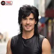 BERRYLION Mullet Wig|Adult Funny Wigs for Men|Pop Rock Wig|Joe Dirt Wig for 70S|