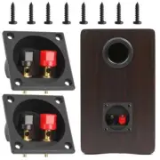 2Pcs Square Subwoofer Speaker Box Terminal Cup Spring Connector Sub Plug Box NEW