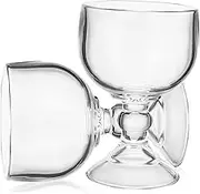 Pcs Glass Goblets Stylish Wine Goblet for Margarita Wedding Party Bar Smooth Comfortable Grip