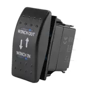 12V 20A Winch In Winch Out ON-OFF-ON Rocker Switch 7 Pin LED blue