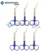 6 Lister Bandage Nurse Scissors 5.5'' - Color Handles(Blue)